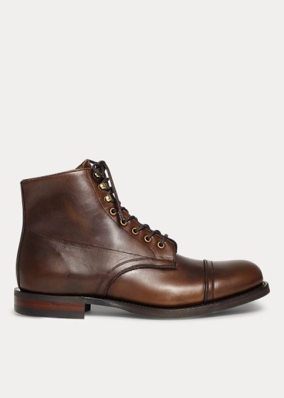 Botas Ralph Lauren Hombre Marrom - Livingstone Leather - MRAFZ5209